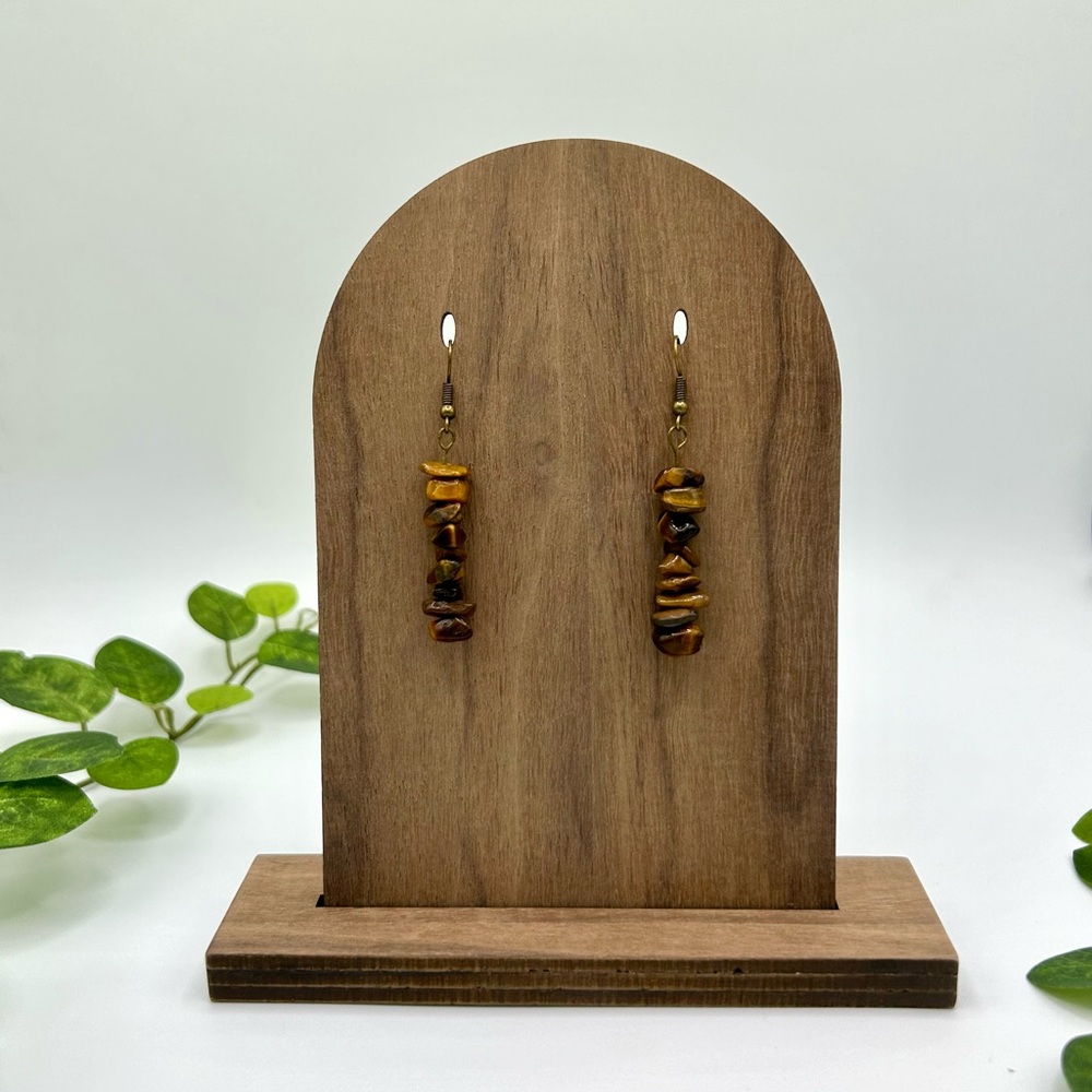 Tigers Eye Tower Earrings